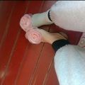 Fish mouth sandals women's summer flat students korean version flower new bow women's shoes jelly shoes transparent crystal shoes.