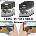 7 Pair (14 Pcs ) Breathable Mobile Finger Sleeves / Finger Sleeves / Press Trigger Game Controller Sweatproof Gloves for Mobile Gaming / Finger Sleeves - Finger Sleeve.