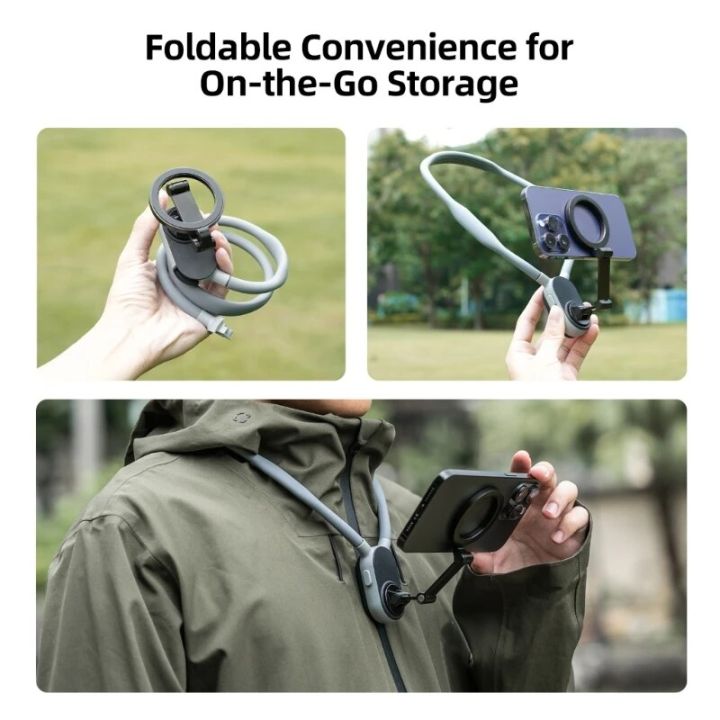 Magnetic%20Neck%20Hanging%20Mount%20Holder%20Wearable%20Lazy%20Phone%20Bracket%20UShaped%20Stand%20for%20Action%20Camera%20Video%20Shoot%20Accessories%20-%20Image%202