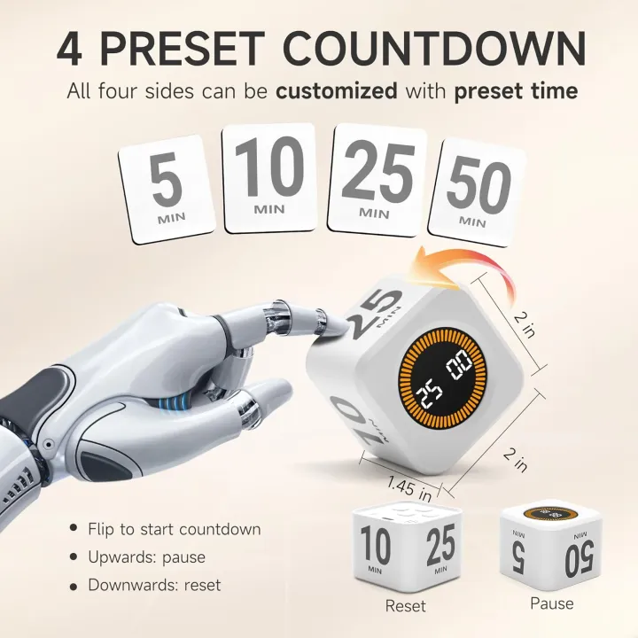 Promodoro%20Rotating%20Productivity%20Timer%205,%2025,%2010,%2050%20Minutes%20Preset,%20Desk%20Cube%20w/Gravity%20Sensor%20for%20ADHD,%20Mute%20Functions,%20Ideal%20for%20Work,%20Study,%20Kitchen,%20Back%20to%20School%20(White)%20-%20Image%204