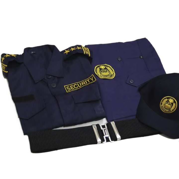 Security Dress - Security Guard Uniform Full Set - Security Guard Pant, Shirt, Cap, Belt , Epaulet Full Set