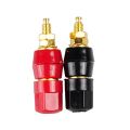 1-Pair SPEAKERS Terminal Banana 4mm Jack Plug Socket Connector Binding Post For Amplifier Speaker Terminal In-Wall Plate Red & Black Sockets Connectors Cables . 