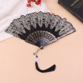 Folding Fan Japanese Sweet Fairy Girl Dark Gothic Court Dance Hand Fan Art Craft Gift Wedding Party Decoration. 