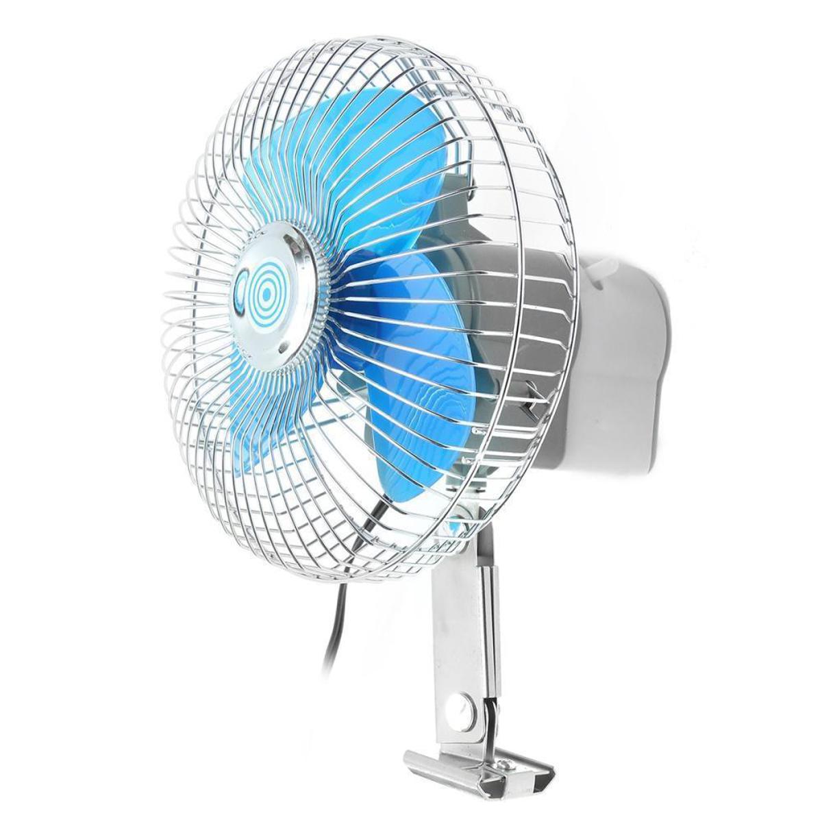 12V DC 15W 6 Electric Car Vehicle Auto Oscillatin Fan Single Speed Socket Mount