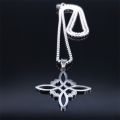 (New)Witchcraft tainle teel Witch' Irih Knot Necklace Chain Men/Women ilver Color Wicca Necklace Witch Knot Witch Knot. 