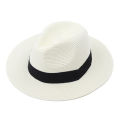 Panama straw hat man summer outdoor outing sunscreen sun hat British simple casual hat beach sun hat. 