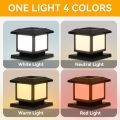 Outdoor Solar Lights Timed LED Column Lamp Waterproof Pillar Lamp with Remote Control Solar Lamp for Aisle Garden Decor Lighting. 