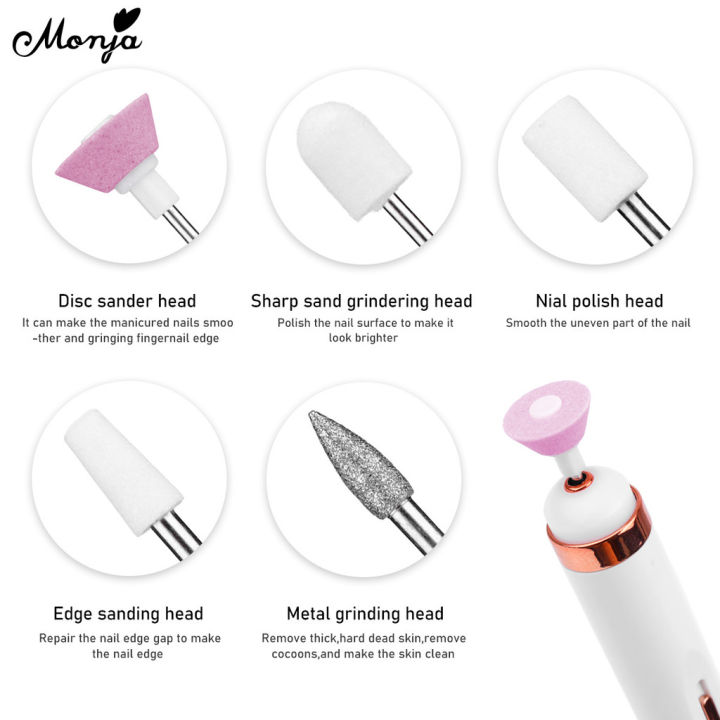 Monja%20Nail%20Art%20Drill%20Set%20Lamp%20Dryer%20Brush%20Polishing%20Dotting%20Drawing%20Pen%20File%20Buffer%20Rhinestone%20Manicure%20Pedicure%20Design%20Tool%20Kit%20-%20Image%207