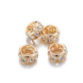 St.Kunkka 20pcs 12/10mm Copper Rhinestone Bead Ring Making Jewelry DIY For Bracelet Necklace.