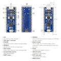 For Raspberry Pi Pico 2 RP2350 Plus Development Board Dual-Core Processor Microcontroller Compatible with RPI PICO. 