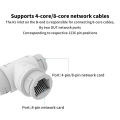 1PC POE Splitter Adapter Ethernet One Network Cable Two Camera Splitter Combiner Connector Converter POE Switch Eatop.
