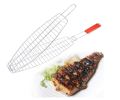 New Fish Grill Basket Grill Net Barbecue Clip Turkey Fish Meat Barbecue Clamp Charcoal Grill BBQ Accessories. 