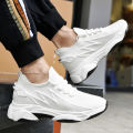 Men Sneakers Casual Heightening Shoes 8cm Height Increase Shoes For Men Summer Breathable 6cm Elevator Shoes 10cm Insole Taller Superman.