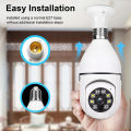 WiFi Light Bulb Security Camera, Light Socket Camera Motion Detection Remote Viewing 1080P Color Night Vision for Home. 