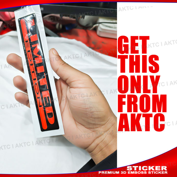 LIMITED 3D EMBOSSED Car Emblem Logo Sticker for All Vehicles | Premium ...