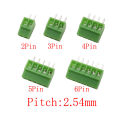 5/10Pcs Mini Pitch 2.54mm Screw Terminal Block Connector For 26-18AWG Wire Cable 2/3/4/5/6 Pin P.C.B Screws Terminals 150V 6A.