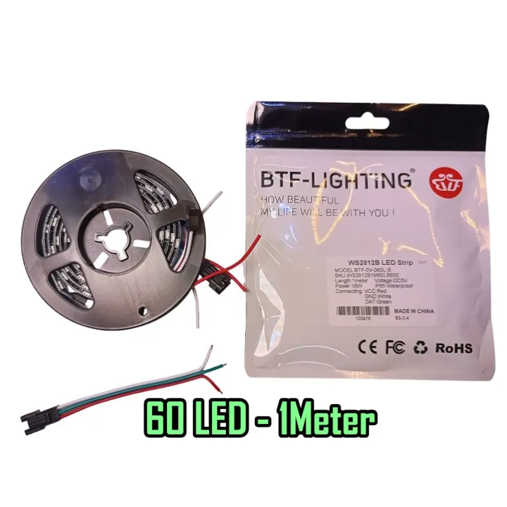 WS2812%205V%20Programmable%20Neopixels%20RGB%20LEDs%2060%20LED/Meter%20IP65%20Waterproof%20-%20Image%203