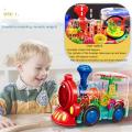 Concept Transparent Gear Train Walking Train Colorful Lights Musical Children's 3D sound And Light Toys.