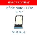 For Infinix Note 11 Pro Sim Tray and SD Card Slot with Ejector Pin Replacement Parts. 