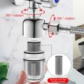 Stainless Steel Water Clean Filtering Anti-scaling Universal Faucet Filters Spray Head for Household Bathroom Shower Accessories.