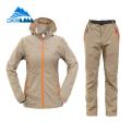 Summer Autumn Outdoor Srt Hiking Camping Fishing Sets Cycling Jacket Pants Women Clothes Quick Dry Sun Protection Suit.