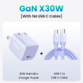 【US Plug】UGREEN Nexode GaN 30W Fast Charger for iPhone 15 14 13 PD3.0 USB C 1 Port Quick Charger for iPad Pro SAMSUNG s23 S22 Xiao/mi Type C Mobile Phone Charger for Realme. 
