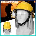 Goggles Fireman's Safety Helmet with Electric Shock Resistance Flame-Retardant Pierce Resistance Fire Fighting Helmet. 