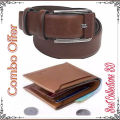 Belt And Wallet Combo Offer for Artificial Leather new collection brown Belt For Men 2024. 
