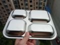 1 PCS 1 compartment Stainless Steel Cafeteria Tray. 