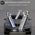 Car DRL Wind Powered Daytime Running Lights, 2pcs 8LED Daytime Running Lights Auto Daytime Running Light Car Bulb (Blue Light).