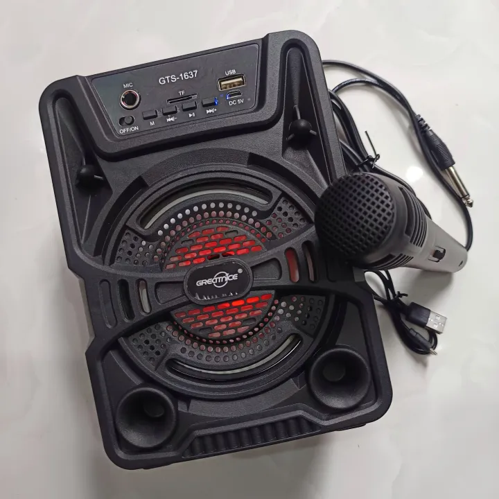 GREATNICE%20GTS-1637%20Bluetooth,%20USB,%20TF%20Card%20&%20FM%20Radio%20Supported%20Wireless%20Speaker%20&%20Mic%20-%20Image%203