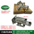 Surface mounted non perforated 170 degree large angle buffering hydraulic damping special cabinet thick door panel hinge. 