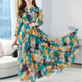 New Attractive Stylish Long Gown Dress Digital Print Maxi Dress One Piece Long Kurti For Women. 