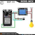 NodeMcu ESP32 Wroom CP2102 DEVELOPMENT BOARD 32BIT, 240MHZ Wireless WIFI + BLUETOOTH Module for IOT, Robotics or Electronics Project. Alternative of Arduino.. 