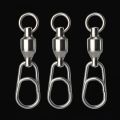 Stainless Steel 10pcs Jig Rolling Swivel Fishing Tools Connecting Ring Fishhook Swivel Oval Split Rings Hooked Snap Lure Connector.
