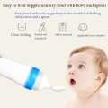Silicone Baby Toddler Feeding Bottle with Spoon Fresh Food Cereal Squeeze Feeder Hot. 