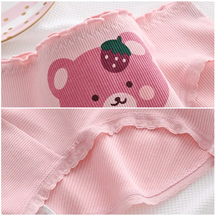 Pink%20floral%20mid%20rise%20breathable%20panties%20cute%20sweet%20girls%20student%20triangle%20shorts%20-%20Image%206
