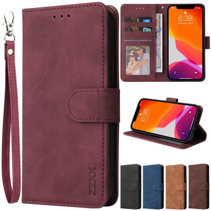 Wallet ZZXX Flip Leather Case For iPhone 14 Pro Max 13 Pro Max 12 Pro Max 11 Pro Max SE 2022 2020 X XS XR XS Max 8 7 6 6S Plus