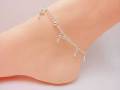 Dolphin Charm Bead Anklet Bracelet for Women – Stylish Silver Tone Ankle Chain Fashion Jewellery.