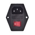 【YIYANGMAOYI111】3 IEC320 Inlet Module Plug Fuse Switch Male Power Socket 10A 250V AC 250V.