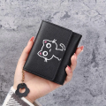 Ladies Short Leather Clutch  Girl Small Purse Coin Purse Card Holder. 