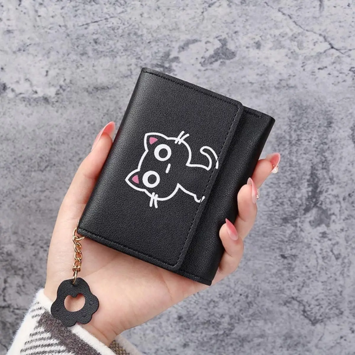 Ladies Short Leather Clutch  Girl Small Purse Coin Purse Card Holder