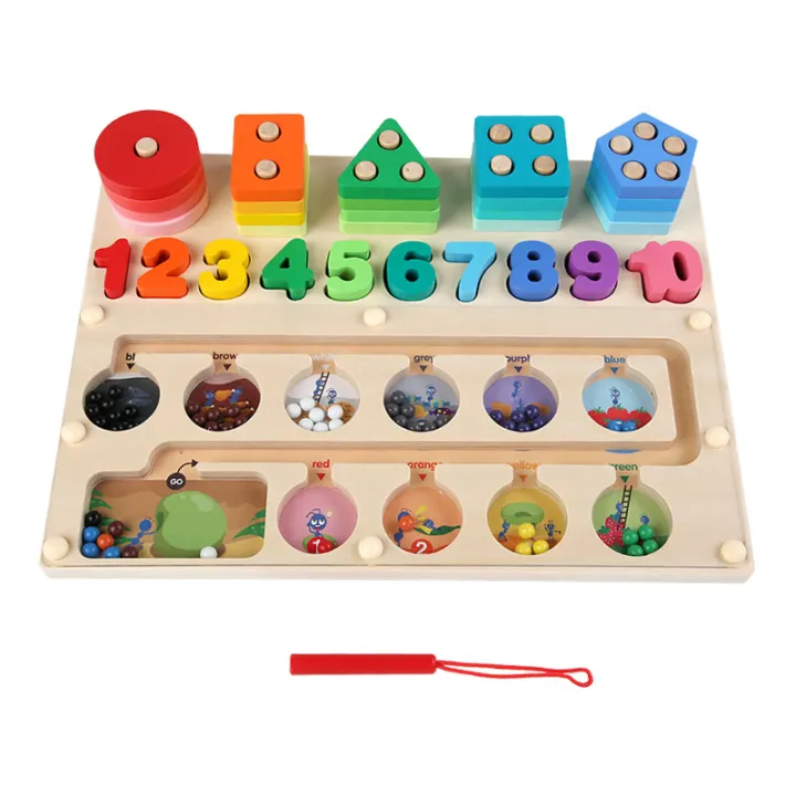 Children's%20early%20education%20color,%20digital%20magnetic%20pen,%20bead%20maze,%20geometric%20shape%20matching,%20five%20sets%20of%20column%20puzzle%20toys%20-%20Image%205