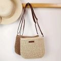Straw Knitted Purses and Handbags Women Beige Shoulder Bags Summer Holiday Raffia Woven Side Bag Ladies Crossbody Beach Bags. 