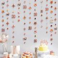 Gold 30th Happy Birthday Party Paper Banners Decorations Number 30 Year Old Circle Dots Twinkle Star Garlands Hanging Backdrops. 