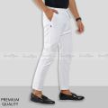 Mens Semi Narrow White Color Pajama.