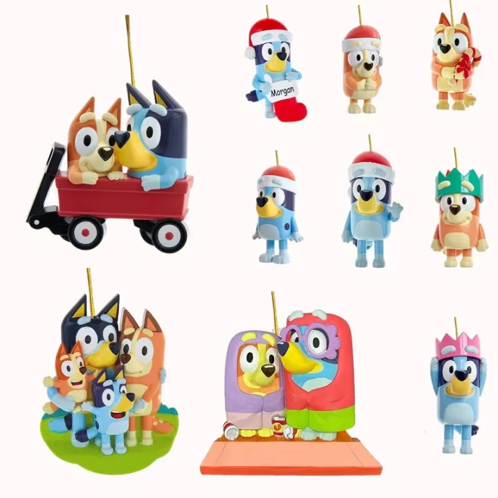 New%20Holiday%20Decoration%20Cartoon%20Cute%20Bluey%20Bingo%20Acrylic%20Series%202d%20Christmas%20Tree%20Decoration%20Creative%20Personality%20Car%20Decoration%20-%20Image%202
