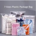 1/7Pcs Portable Clear Transparent Plastic Bag Travel Package Clothing Storage Pouch Zipper Lock Self Seal Bag Waterproof Zip Bag. 