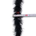 2 Meters Black Fluffy Marabou Feathers Boa Scarf Natural Turkey Feather On Ribbon Decor Wedding Dress Clothing Sewing Accessory.