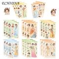 Self-adhesive Girls Sticker Traditional Chinese Hanfu Girls Sticker Set Waterproof Diy Decal Kit for Phone Laptop More Buyer Friendly.